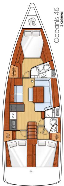 Oceanis 45 - 3 cab. - Megan - 2018.