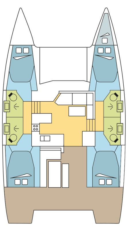 Lagoon 42 - 4 + 1 cab.