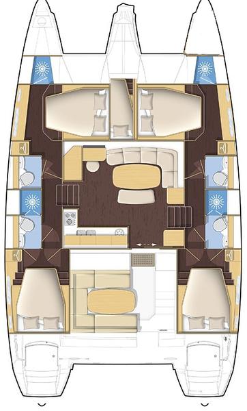 12Lagoon 421 - 4 + 1 cab. - 4 me - 2015