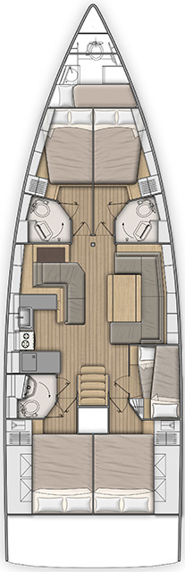 Oceanis 51.1 - 5 + 1 cab. - True Wind - 2019