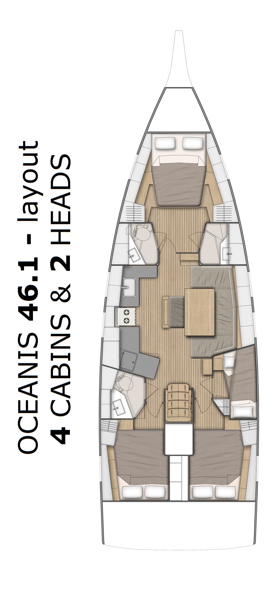 Oceanis 46.1 - 4 cab. - Nalu - 2020