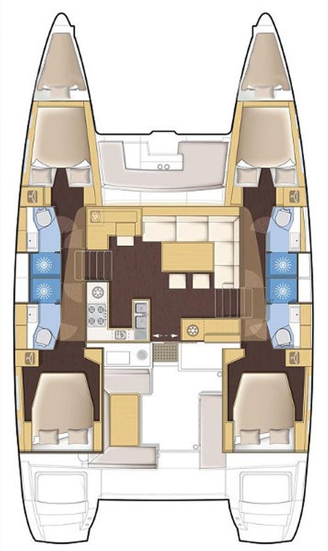 Lagoon 450 - 4 + 2 cab. - Baros - 2017