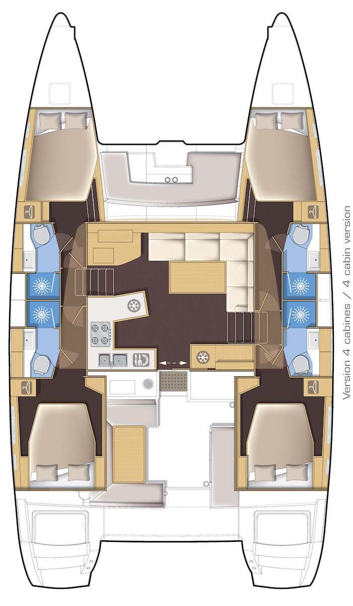 Lagoon 450 - 4 + 2 cab. - Anabella - 2017