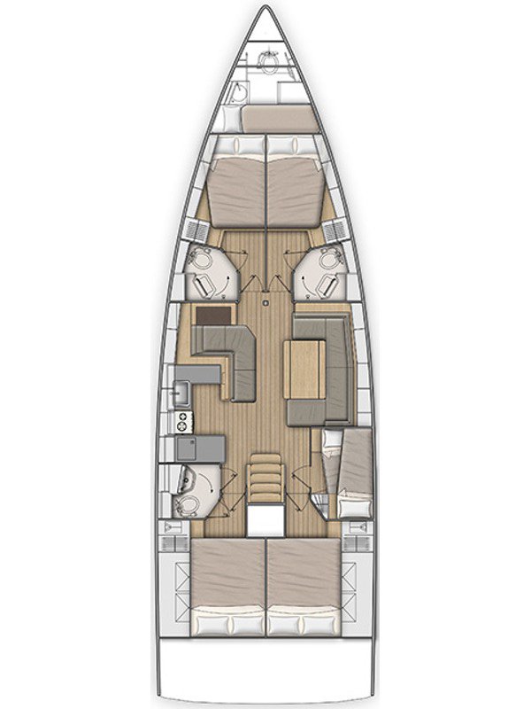 Oceanis 51.1 - 5 + 1 cab. - South Point - 2018