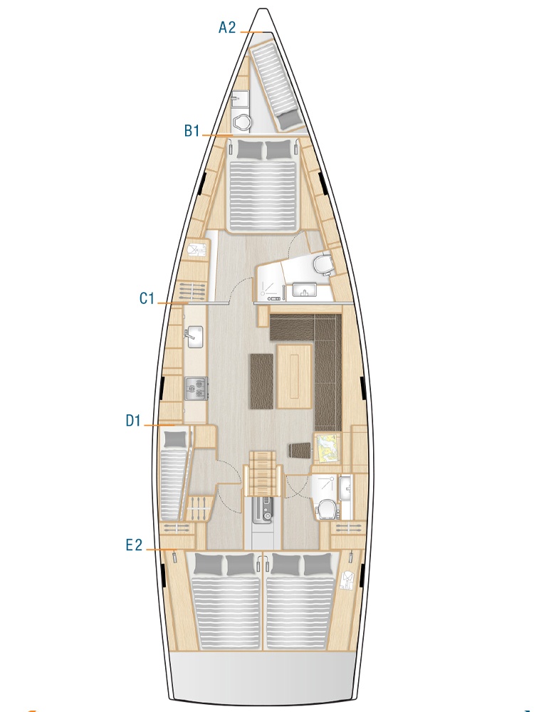 Hanse 508 - 4 + 1 cab. - Charlabelle - OW - 2023