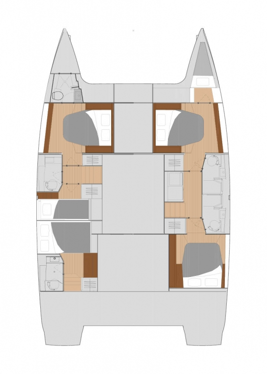 Fountaine Pajot Saona 47 Quintet - 5 + 1 cab. - Team of 6 - 2020