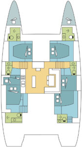 Lagoon 52 F - 6 + 2 cab.