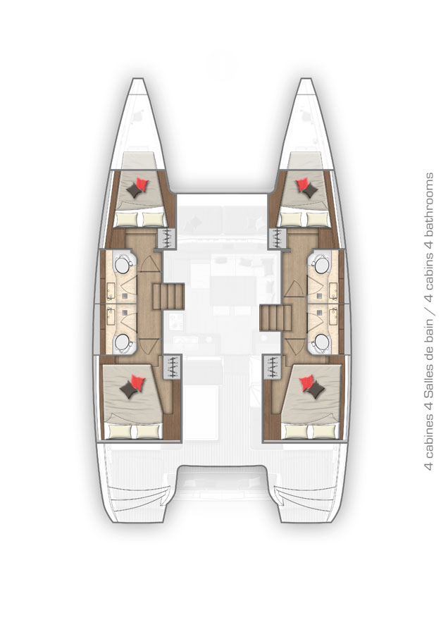 Lagoon 40 - 4 + 2 cab - Marinero - 2019