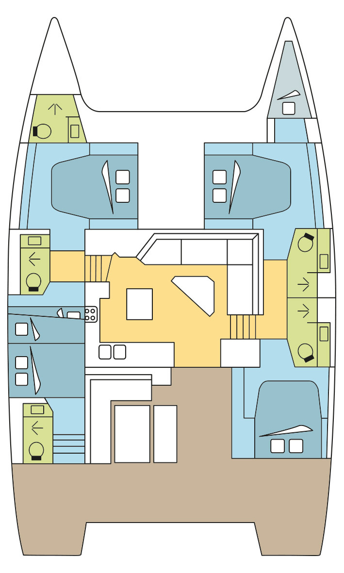 Fountaine Pajot Saona 47 Quintet - 5 + 1 cab. - Palissandre