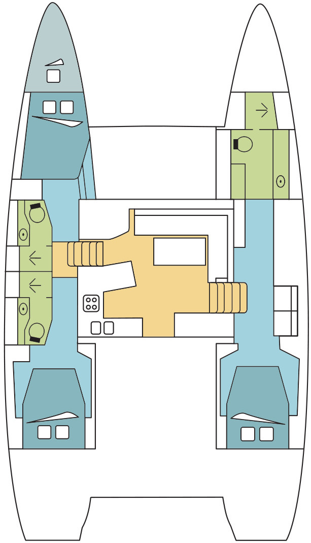 Lagoon 450 - 3 + 1 cab. - Blue Osprey