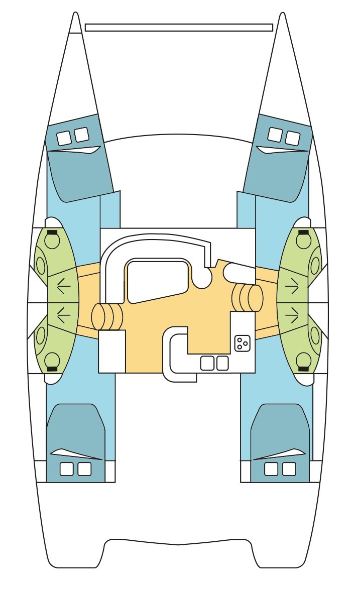 Catamaran Leopard 46 - 4 cab.