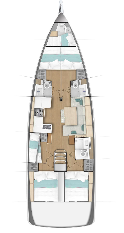 Sun Odyssey 490 - 5 + 1 cab. - Nonna - 2019