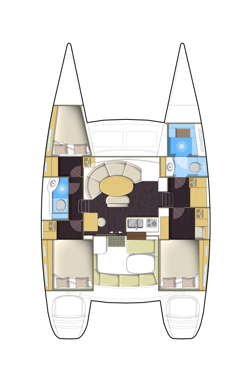 Lagoon 380 - 3 cab. - Tiando - 2005