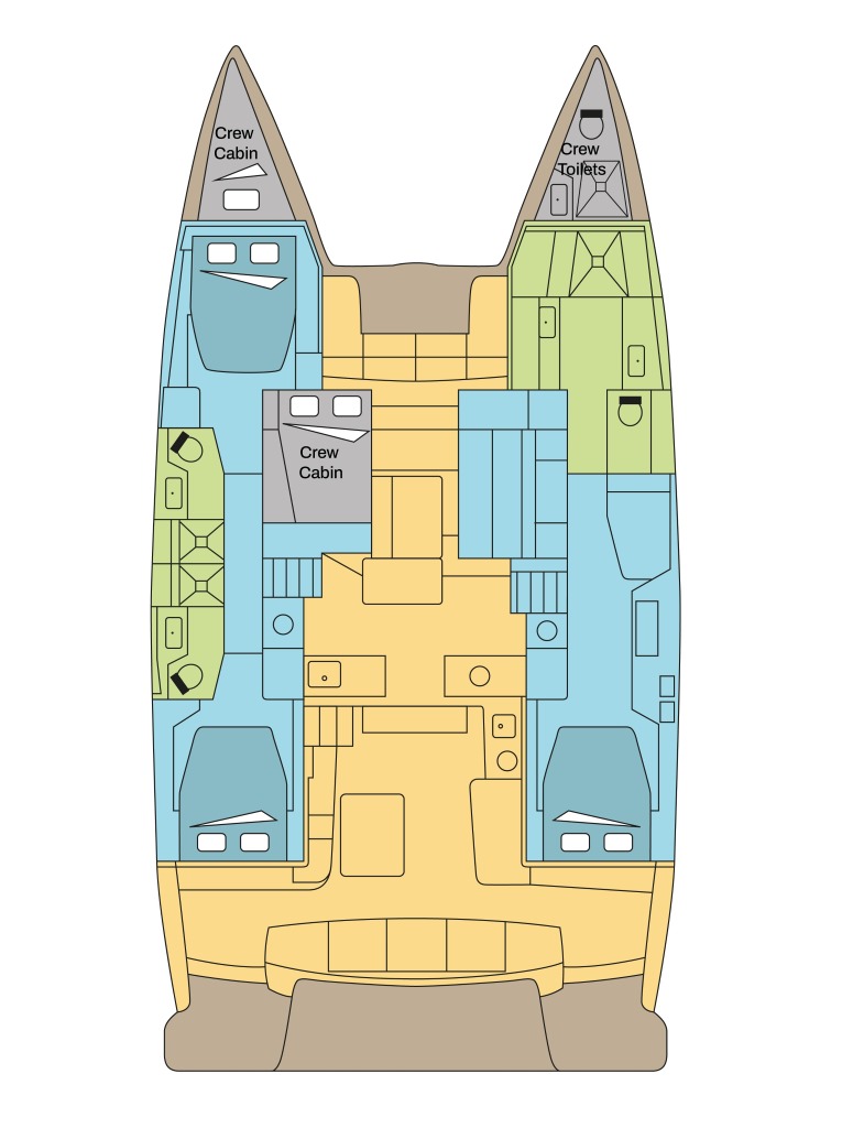 Lagoon 51 OW - 4 + 1 cab.