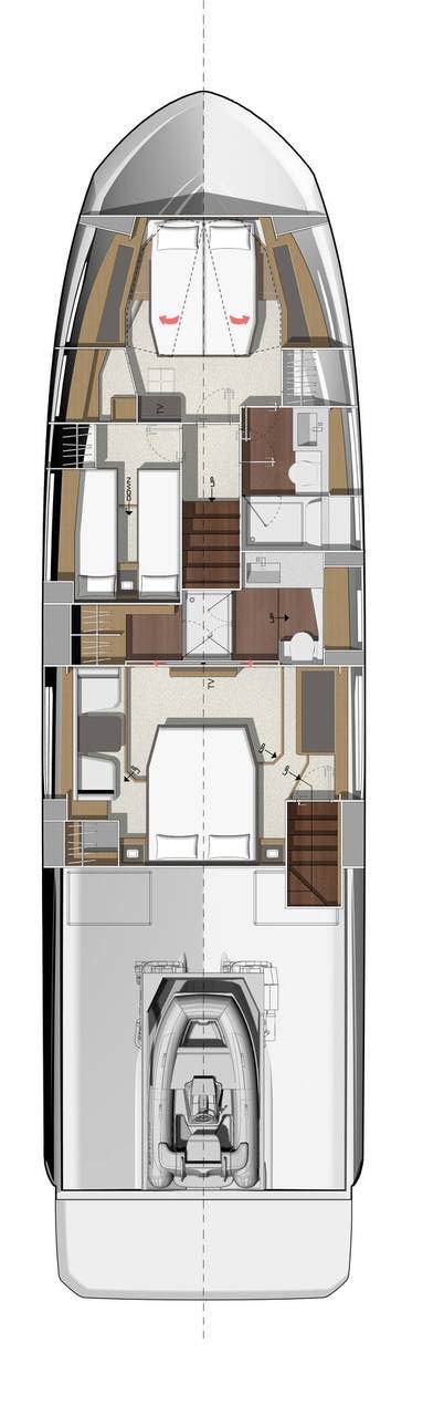 Prestige 590 Flybridge - 3 + 1 cab. - Shaft - 2022